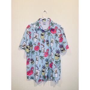 Buc’ees Hawaiian Shirt Flamingos Medium